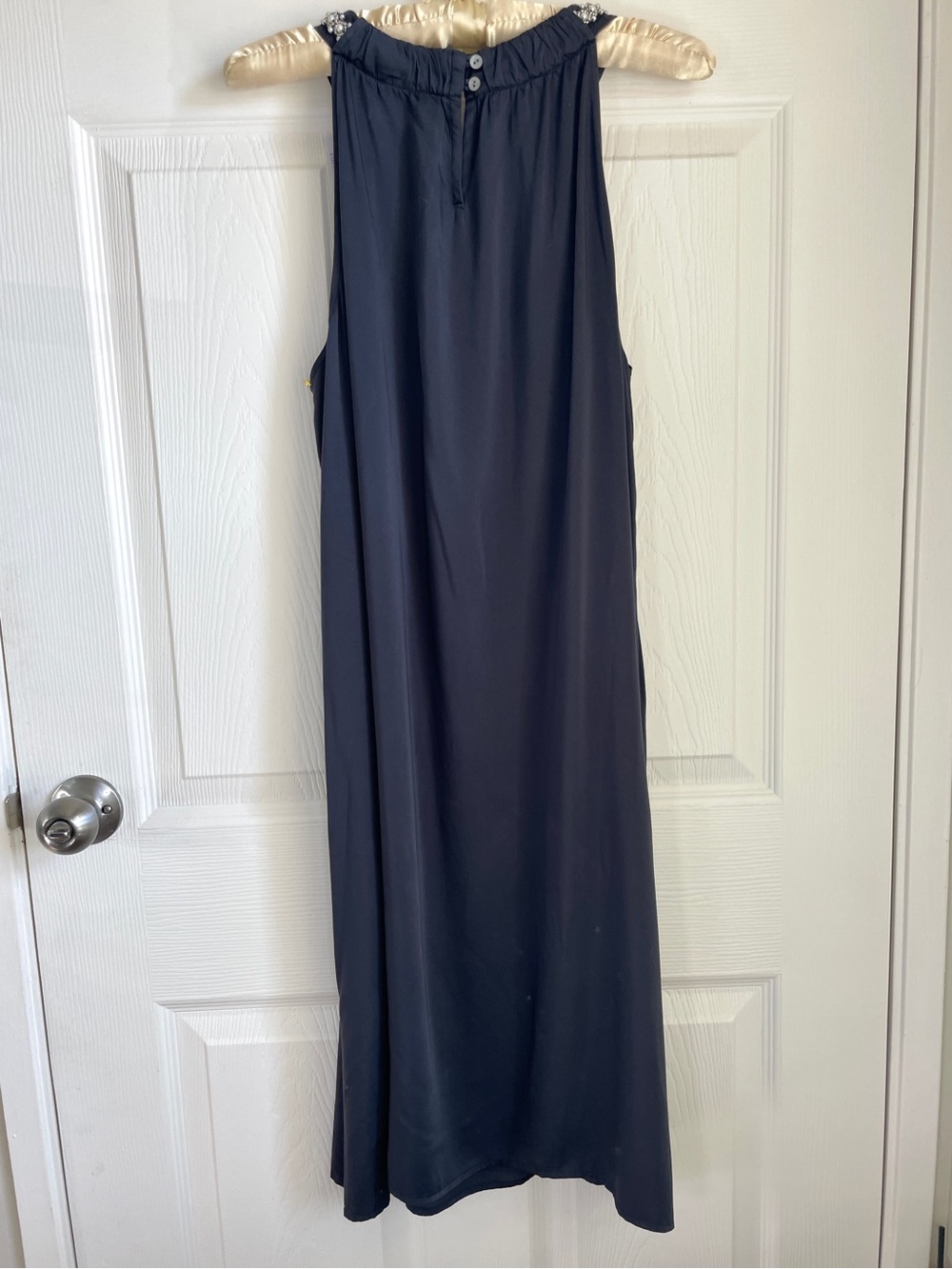 J.Jill Embellished Halter-Neck Dress Greystone M 100% Lenzing - Picture 4 of 16